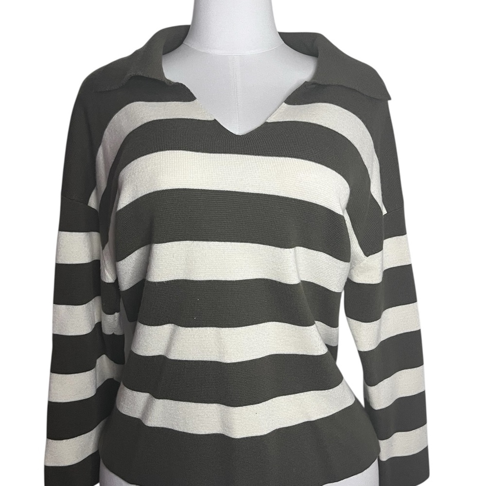 Talbots Brown & Beige Striped Sweater – Women’s Plus Size 2X